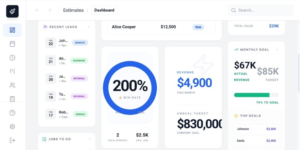 Screenshot Dashboard View 2